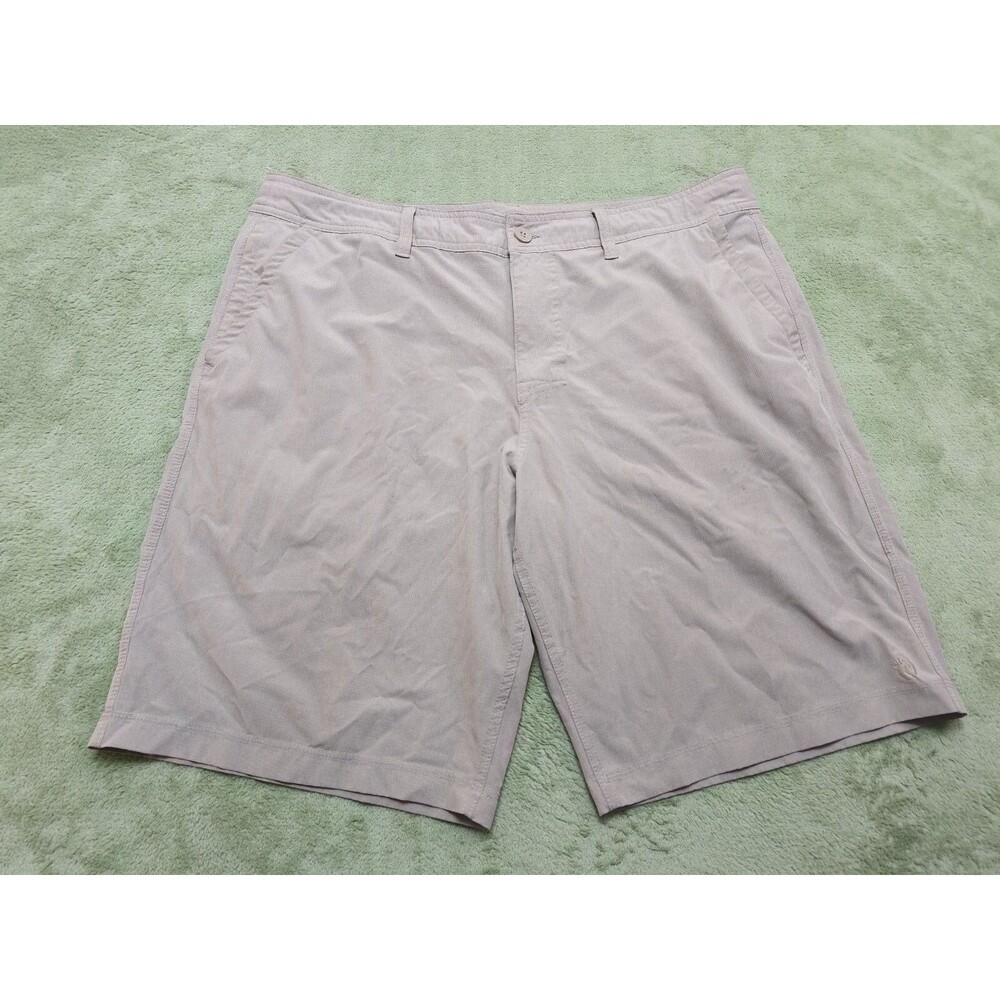 Hang Ten Hybrid Shorts Mens 38 Tan Lightweight Casual Stretch